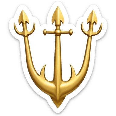 Ψ. This right here, make the middle bar longer looking like a trident sticker