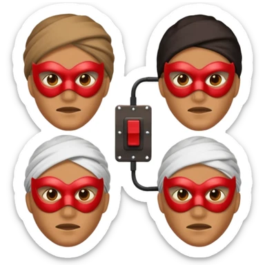 Hoodlums with shisty masks and switches  sticker