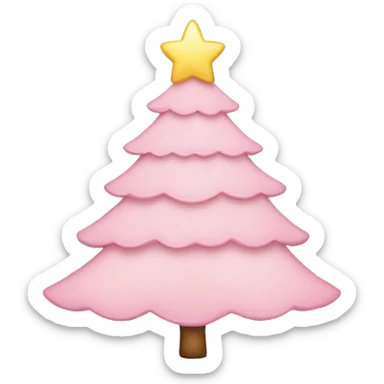 Light Pink bow Christmas tree  sticker