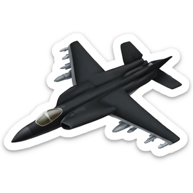 Black Jet Bomber  sticker