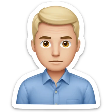 hard working office man sticker