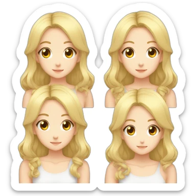 Anime girl cute blond sticker