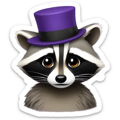 Raccoon with lgbt hat  sticker