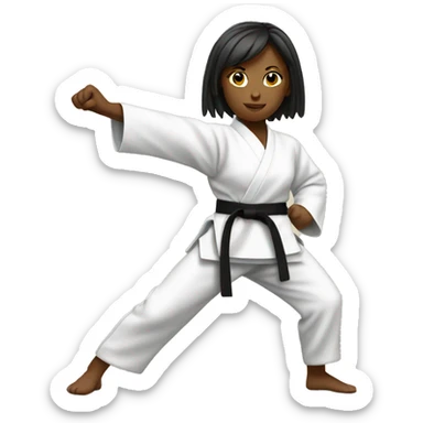 karate girl sticker