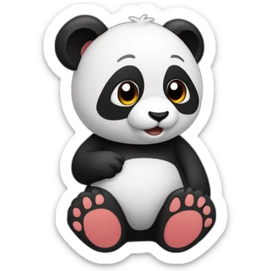  ElbPanda rojo agradeciendo  sticker
