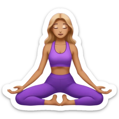 A woman with purple outfit bending backward in camel pose, mandala background, dreamy stars floating around. (your reference pose) sticker