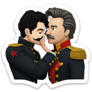 Edward scissor hands kissing stalin sticker