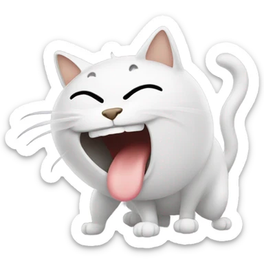 Cat farting  sticker