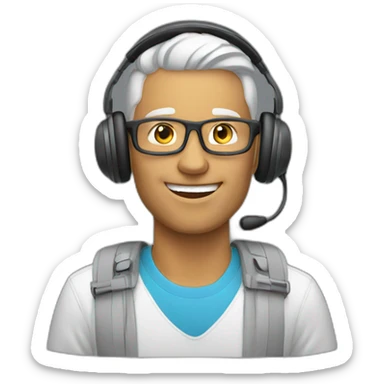 motivation speaker with headset sticker