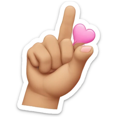 pinky promise with a kiss sticker