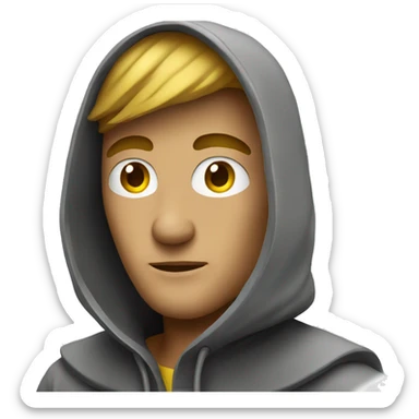 mysterious man in hood sticker