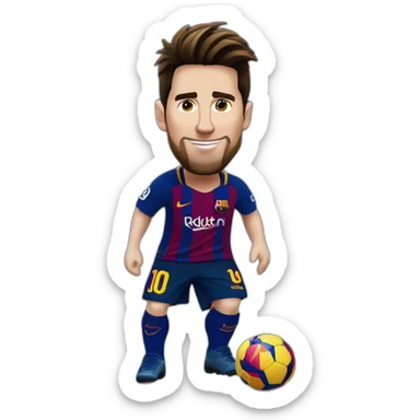 Lionel Messi in FC Barcelona kit sticker