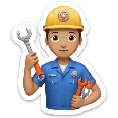 create a person emoji of Barcengine is the superpower name The engine that keeps everything moving sticker