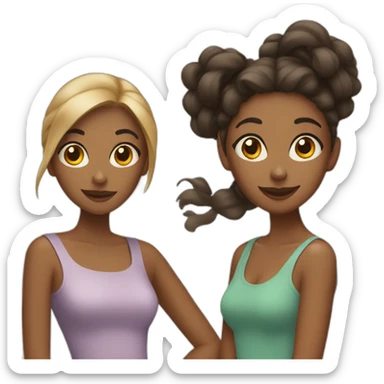 three girlfriends sticker