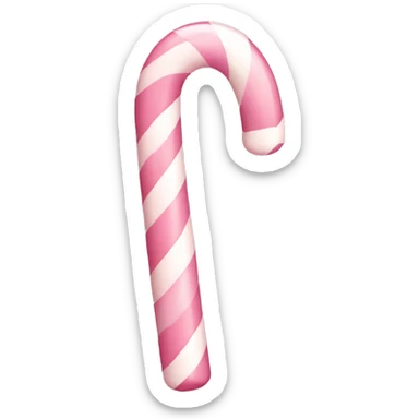 Pastel pink candy cane sticker