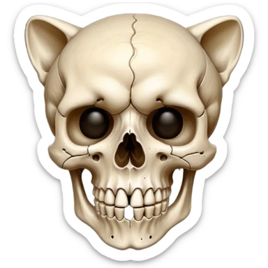 The real skull of a feline sticker