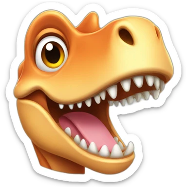 happy animal dino sticker