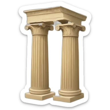Greek columns with Egyptian symbols sticker
