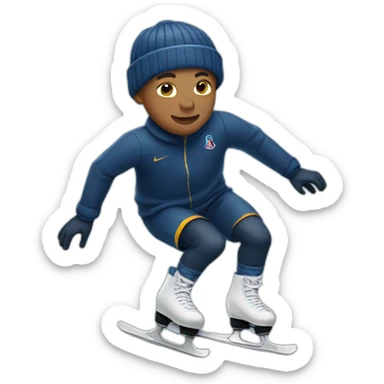 Mbappe doing iceskating sticker