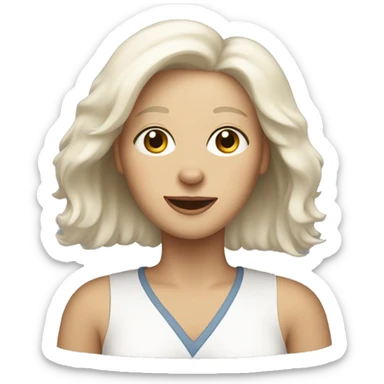 White dog mom sticker