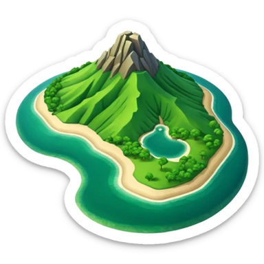 shape of taiwan island sticker