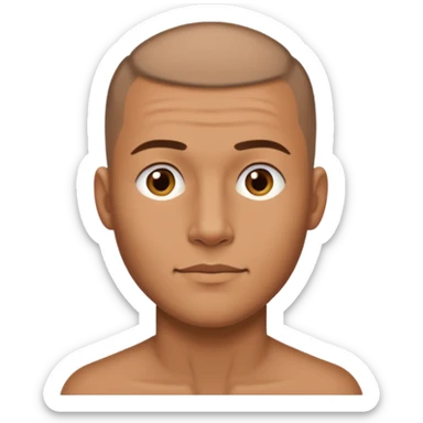 Gözlük yok sağ taraf saç kesimi sıfır sticker