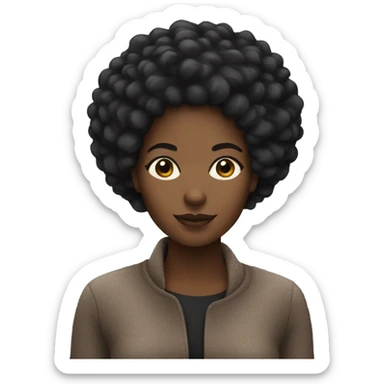 Black woman with an Afro  sticker
