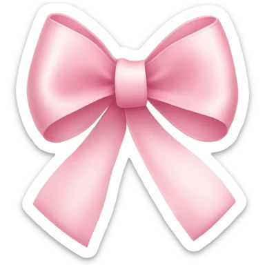 light pink ribbon bow sticker