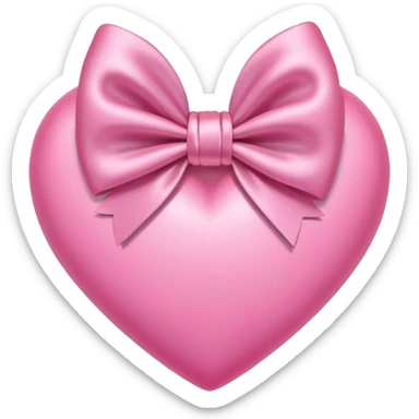 Pink heart with a pin bow on it sticker