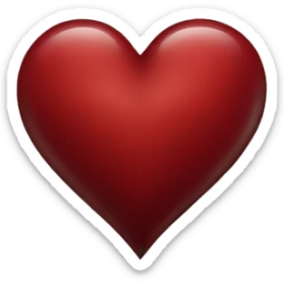 deep red heart sticker
