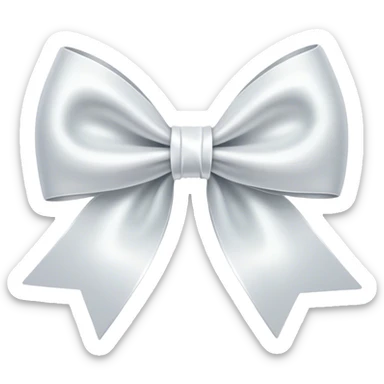 white satin bow sticker