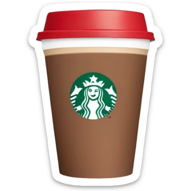 Red Starbucks cup, peppermint mocha drink sticker