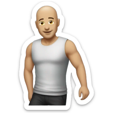 Bald clubbing guy sticker