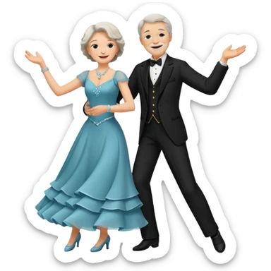 old people Waltz sticker