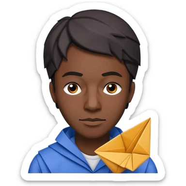 Street Origami Folder black man sticker