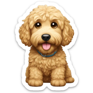 Mini golden doodle sticker