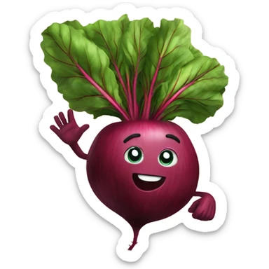 beetroot high five sticker