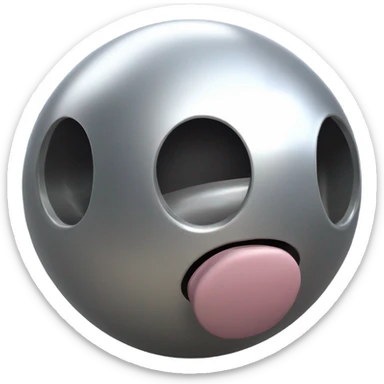 Metal Kirby ball with wheels sticker