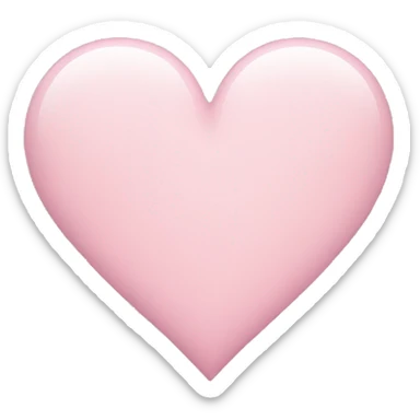 Light pink heart  sticker