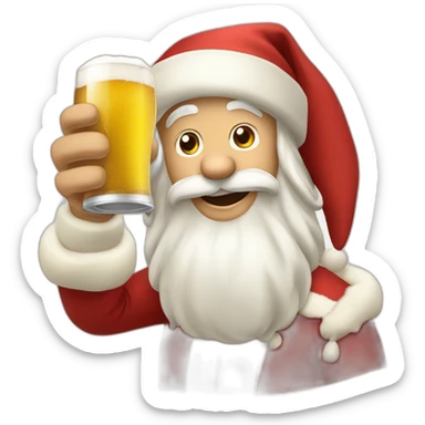 PAPAI NOEL TOMANDO CERVEJA sticker