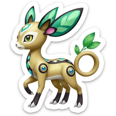 Meloetta-Vernid-Fionbri-Pokémon-Digimon-Fakémon-fusion-hybrid-creature sticker