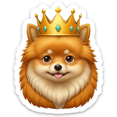 lulu pomeranian crown sticker