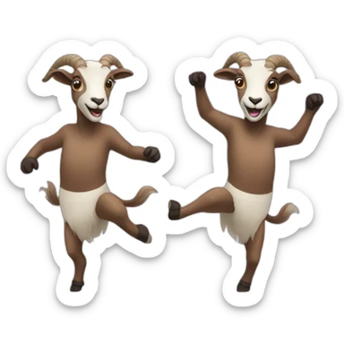 Two Dancing goats sticker