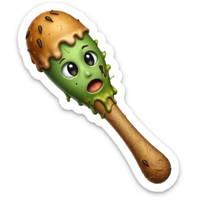 Rotten flesh drumstick sticker
