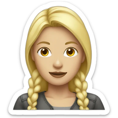 female photographer with blonde hair sticker