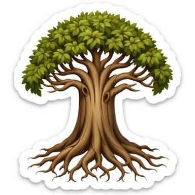 Roots tree sticker