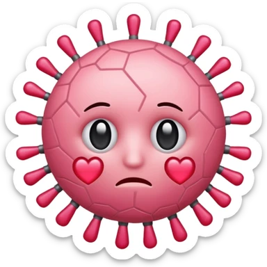 Virus rosita eliminado y triste sticker