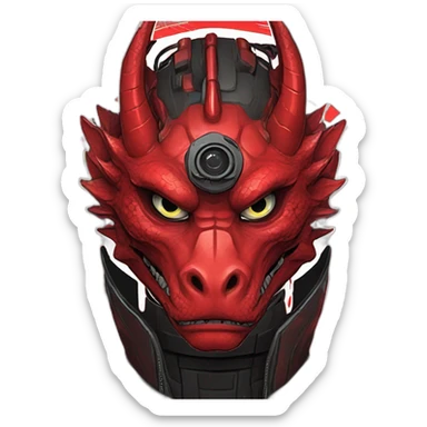 crazy-funny-cyberpunk-red-dragon-head-star-wars-laser-sword-red sticker