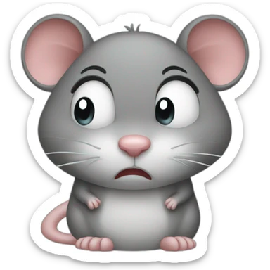 Crying mouse sticker