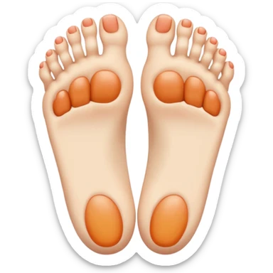 foot with toes spread sticker